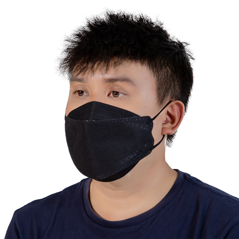 Hình ảnh Khẩu trang y tế Hamita Advanced 4D Mask màu đen hỗ trợ ngăn khói, bụi, kháng khuẩn (5 cái)