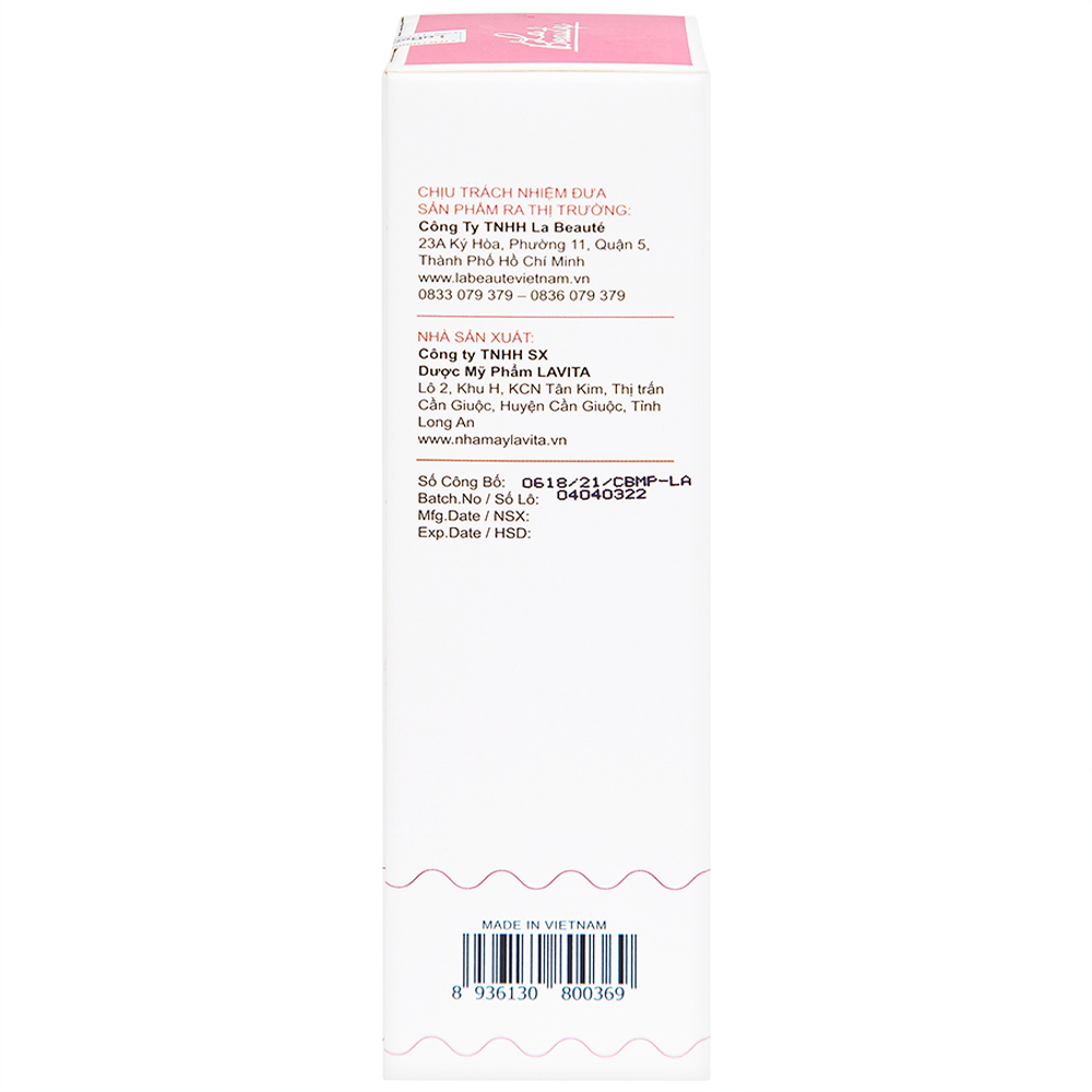 Hình ảnh Nước tẩy trang Micellar Cleansing Water La Beauty làm sạch sâu, loại bỏ bụi bẩn (150ml)