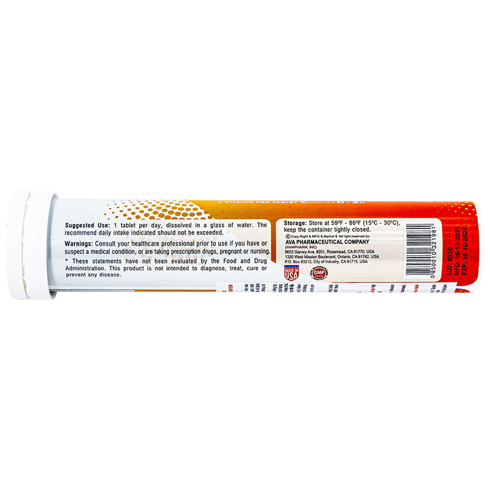 Hình ảnh Viên sủi Optimax Immunity Booster Vid-Fighter tăng cường sức đề kháng cho cơ thể (20 viên)