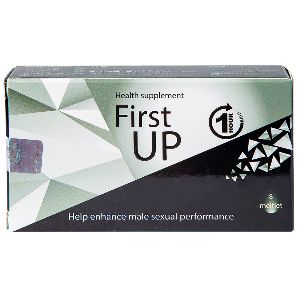 Hình ảnh Viên ngậm First Up 1 Hour hỗ trợ tăng cường sinh lực cho nam giới (2 vỉ x 4 viên)