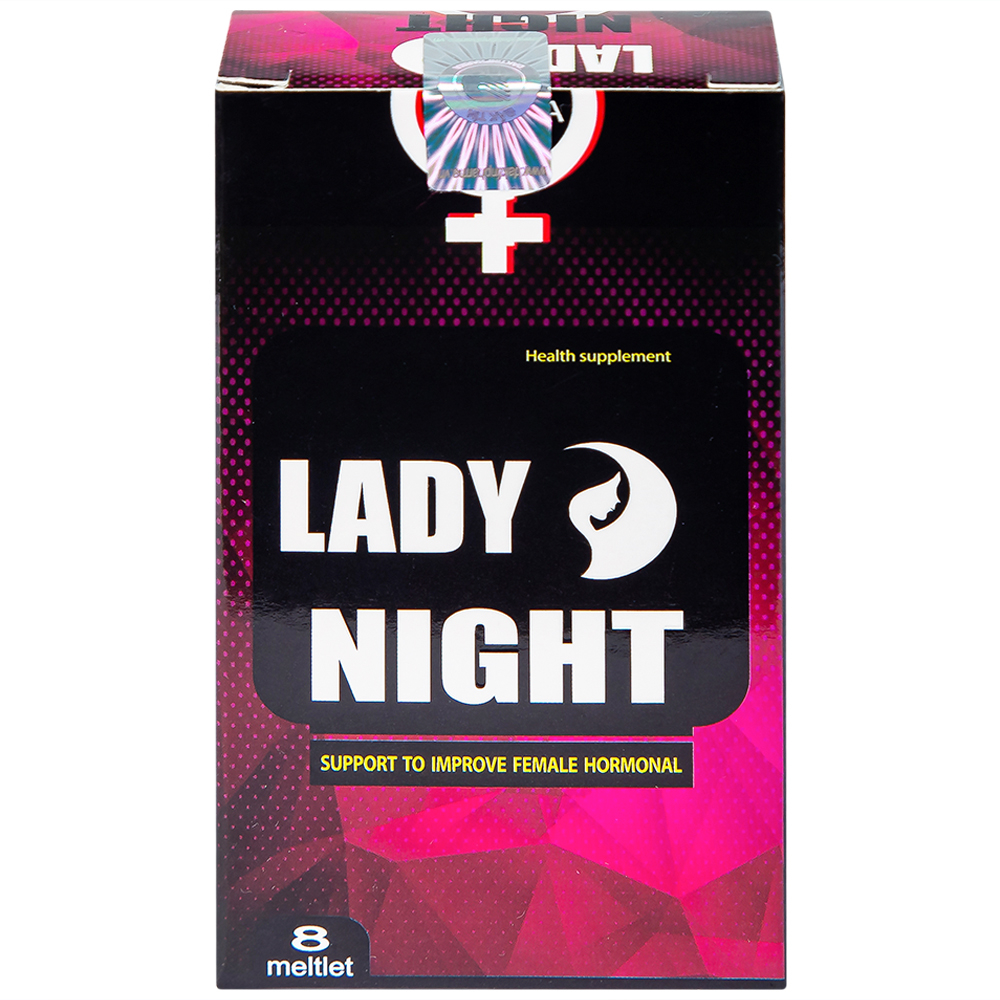 Hình ảnh Viên ngậm Lady Night Đắk Tín hỗ trợ tăng cường nội tiết tố nữ (2 vỉ x 4 viên)
