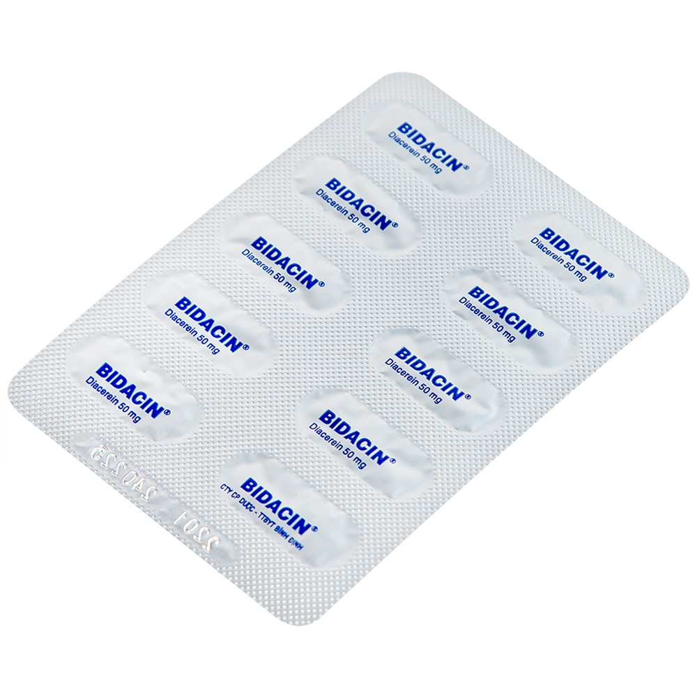 Hình ảnh Thuốc Bidacin 50mg Bidiphar điều trị thoái hóa khớp hông hoặc gối (3 vỉ x 10 viên)