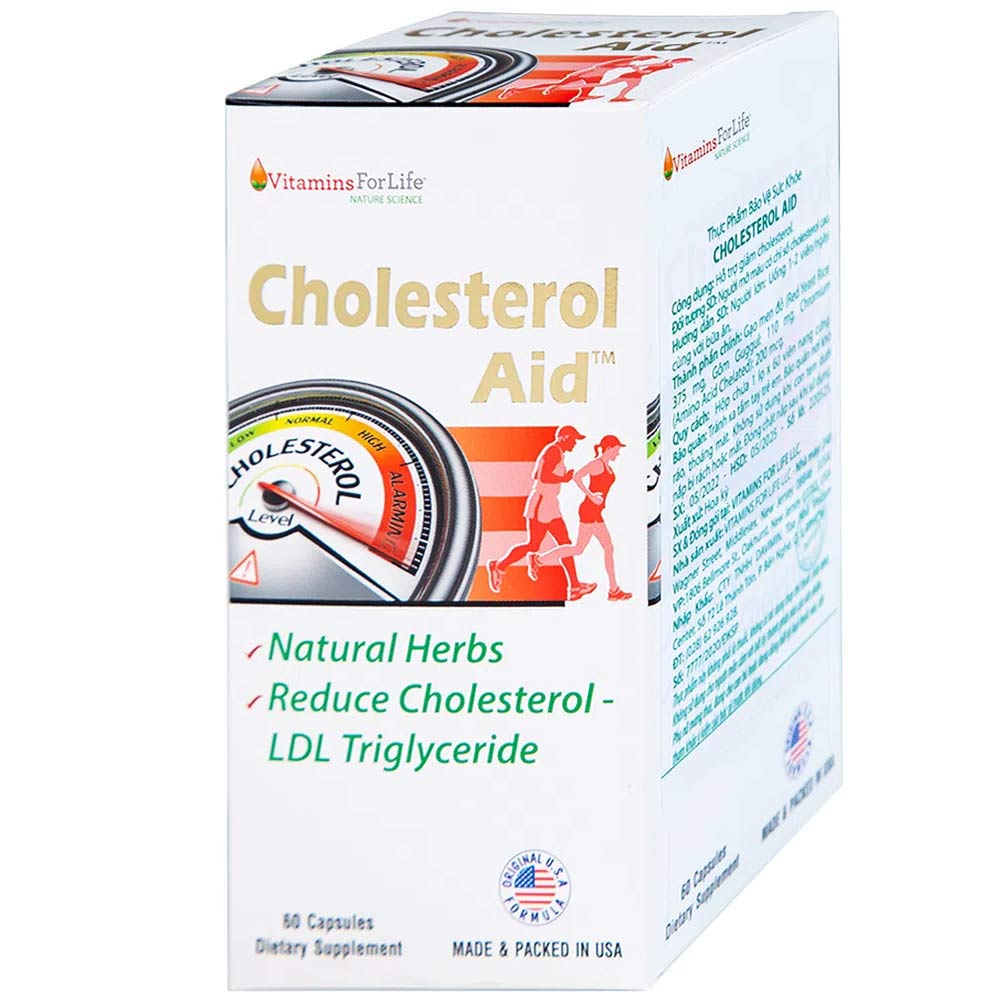 Hình ảnh Viên uống Cholesterol Aid Vitamins For Life hỗ trợ giảm cholesterol (60 viên)
