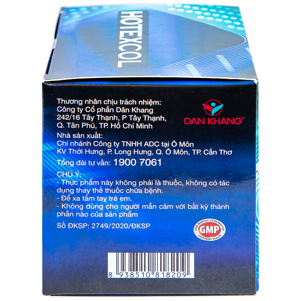 Hình ảnh Viên ngậm Hotexcol Dân Khang hỗ trợ thanh họng, giảm ho (10 vỉ x 4 viên)