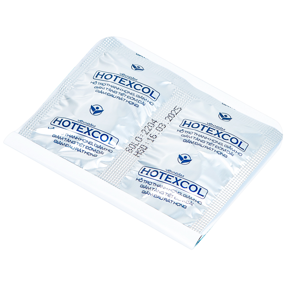 Hình ảnh Viên ngậm Hotexcol Dân Khang hỗ trợ thanh họng, giảm ho (10 vỉ x 4 viên)