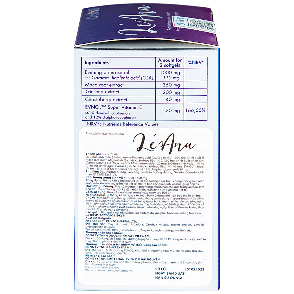 Hình ảnh Viên uống LéAna Ocavill hỗ trợ cân bằng nội tiết tố (60 viên)