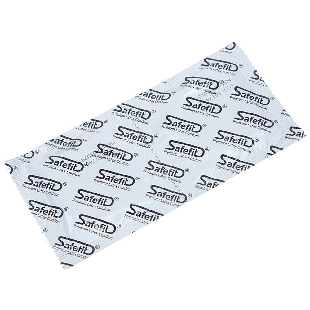 Hình ảnh Bao cao su Safefit Comfortable S52 không mùi khó chịu, độ bền cao, khả năng co giãn tốt, chất bôi trơn (12 cái)