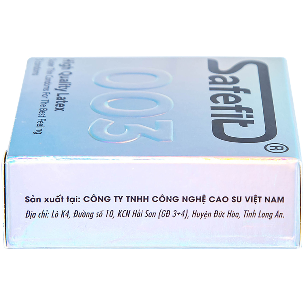Hình ảnh Bao cao su Safefit 003 S52 siêu mỏng, không gây dị ứng, nhiều chất bôi trơn (3 cái)