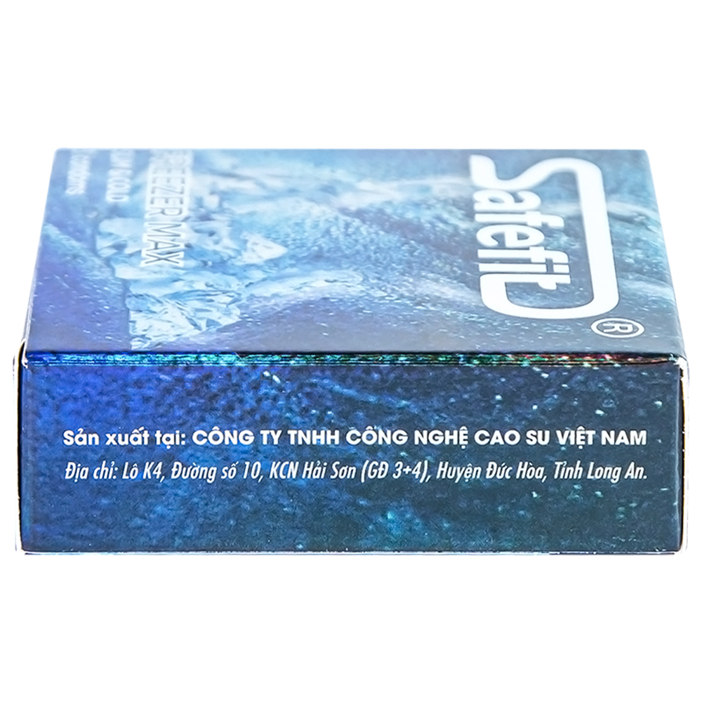 Hình ảnh Bao cao su Safefit Freezer Max S52 chứa nhiều gel làm mát, kéo dài thời gian quan hệ (3 cái)