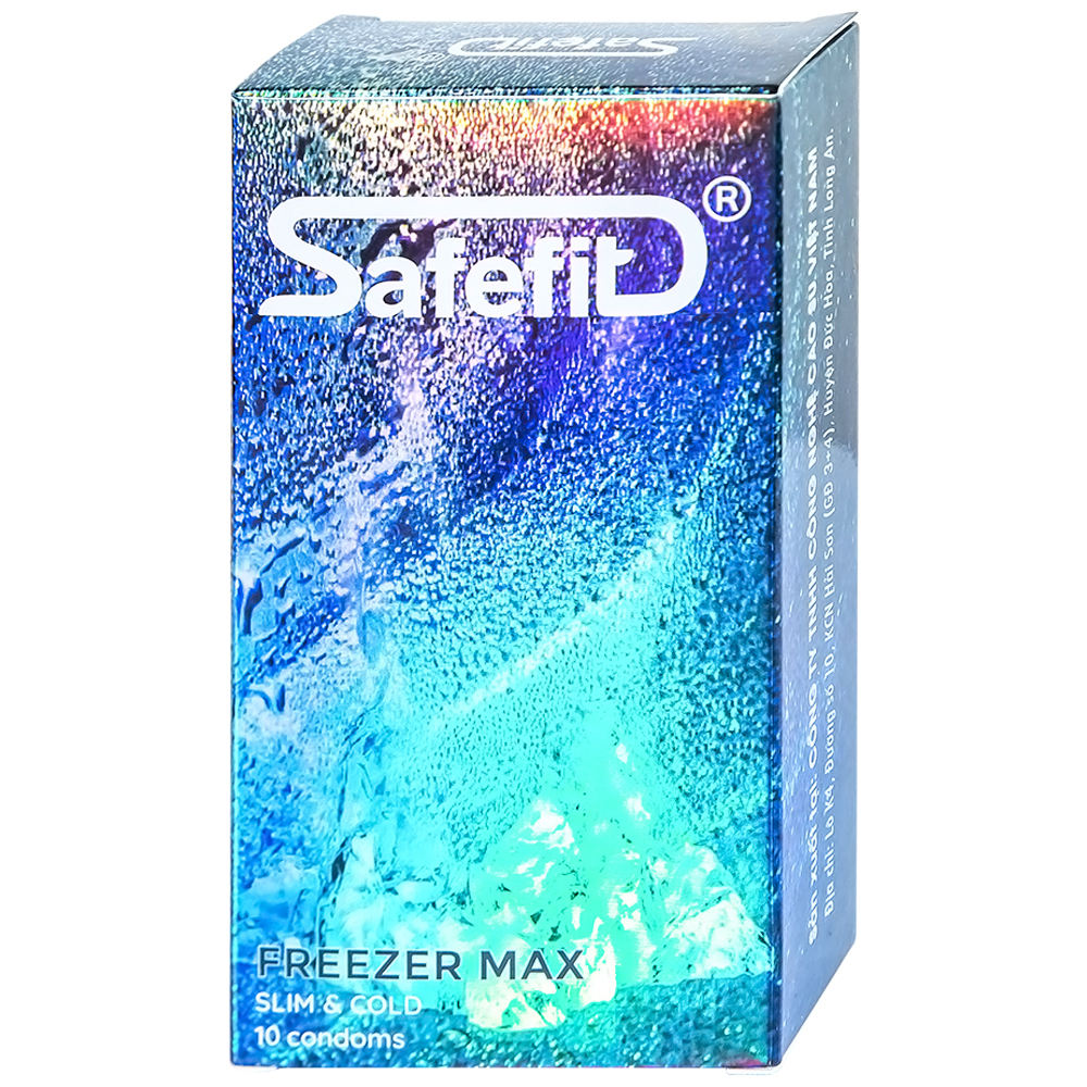 Hình ảnh Bao cao su Safefit Freezer Max S52 chứa nhiều gel làm mát, kéo dài thời gian (10 cái)