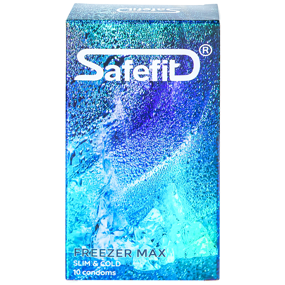 Hình ảnh Bao cao su Safefit Freezer Max S52 chứa nhiều gel làm mát, kéo dài thời gian (10 cái)