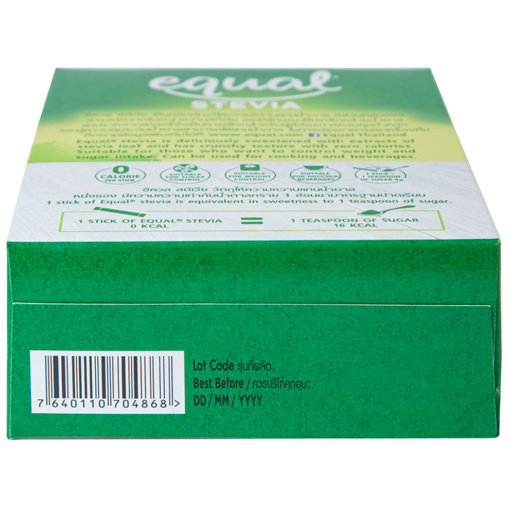 Hình ảnh Đường ăn kiêng cỏ ngọt Equal Stevia No Calorie Sweetener (40 gói x 80g)