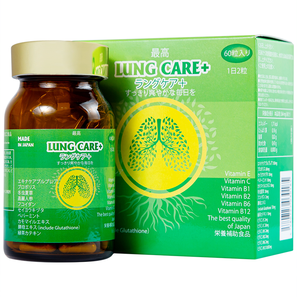 Viên uống Lung Care+ Jpanwell hỗ trợ hệ hô hấp, giúp phổi khỏe mạnh (60 viên)