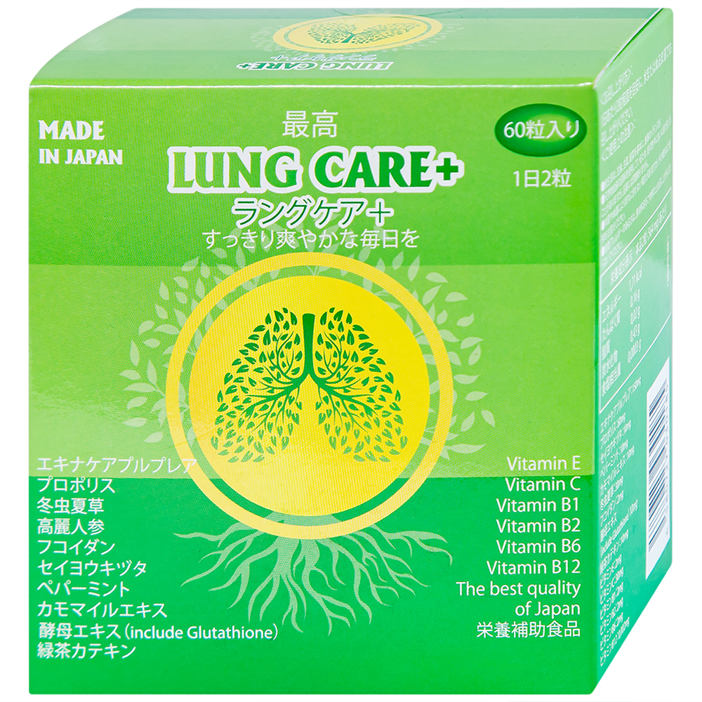 Hình ảnh Viên uống Lung Care+ Jpanwell hỗ trợ hệ hô hấp, giúp phổi khỏe mạnh (60 viên)