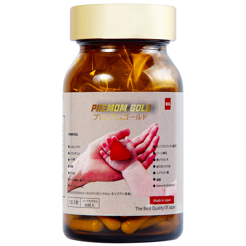 Hình ảnh Viên uống Premom Gold Jpanwell hỗ trợ phụ nữ trước giai đoạn mang thai (60 viên)