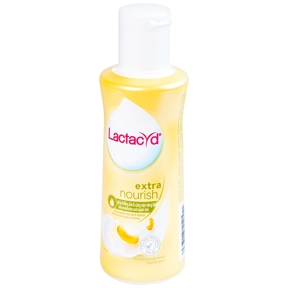 Hình ảnh Dung dịch vệ sinh phụ nữ Lactacyd Extra Nouris hỗ trợ làm sạch nhẹ nhàng vùng kín, ngăn nhiễm khuẩn (150ml)