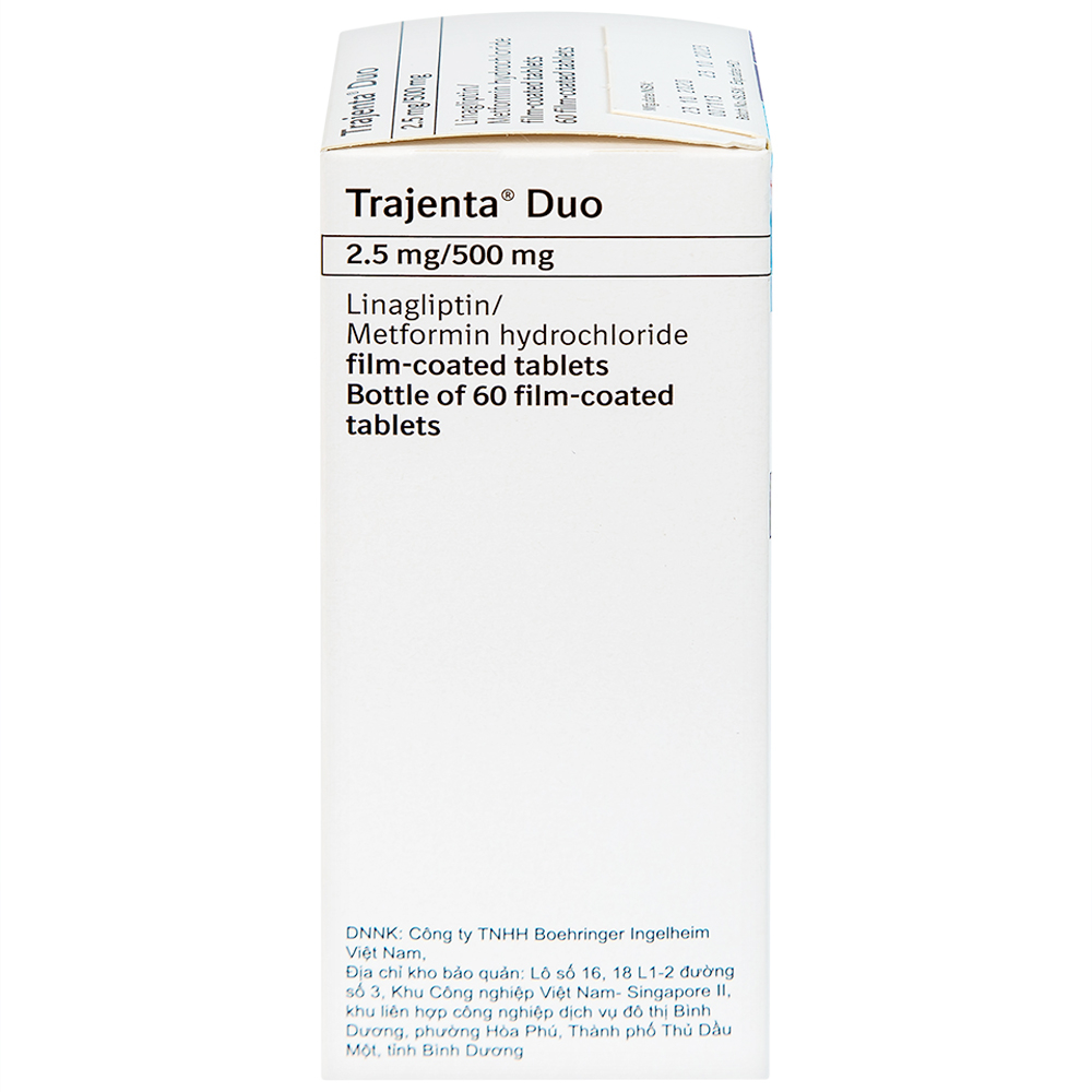 Hình ảnh Thuốc Trajenta Duo 2.5mg/500mg Boehringer điều trị đái tháo đường típ 2 (60 viên)