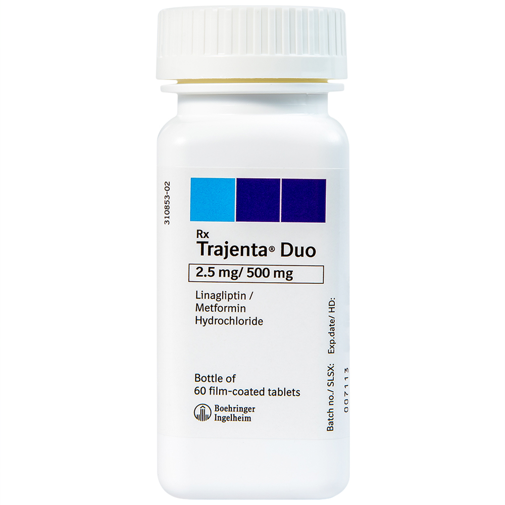 Hình ảnh Thuốc Trajenta Duo 2.5mg/500mg Boehringer điều trị đái tháo đường típ 2 (60 viên)