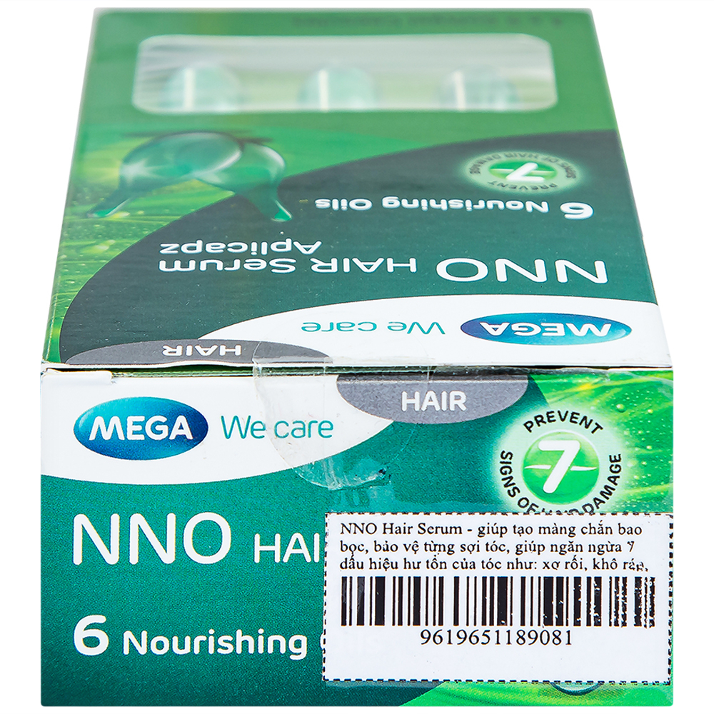 Hình ảnh Dầu dưỡng tóc NNO Hair Serum Aplicapz MEGA We care không gây nhờn dính (3 vỉ x 5 viên)