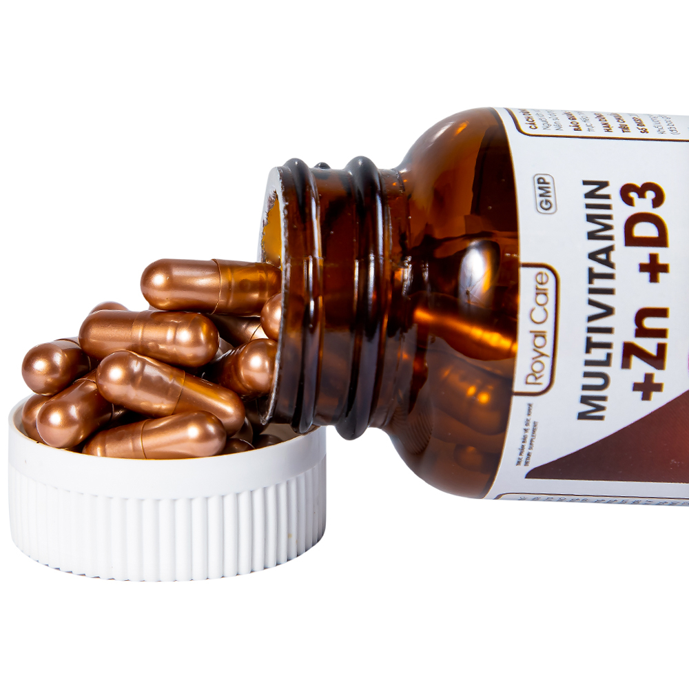 Hình ảnh Viên uống Multivitamin +Zn +D3 Royal Care hỗ trợ tăng cường sức khỏe, nâng cao sức đề kháng (60 viên)