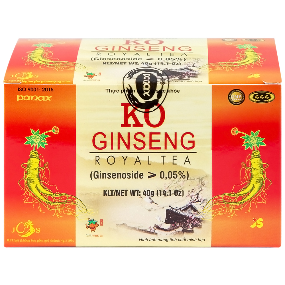 Hình ảnh Trà nhân sâm KO Ginseng Royal Tea tăng cường sức khỏe, nâng cao sức đề kháng (10 hộp lẻ x 10 gói x 400g)