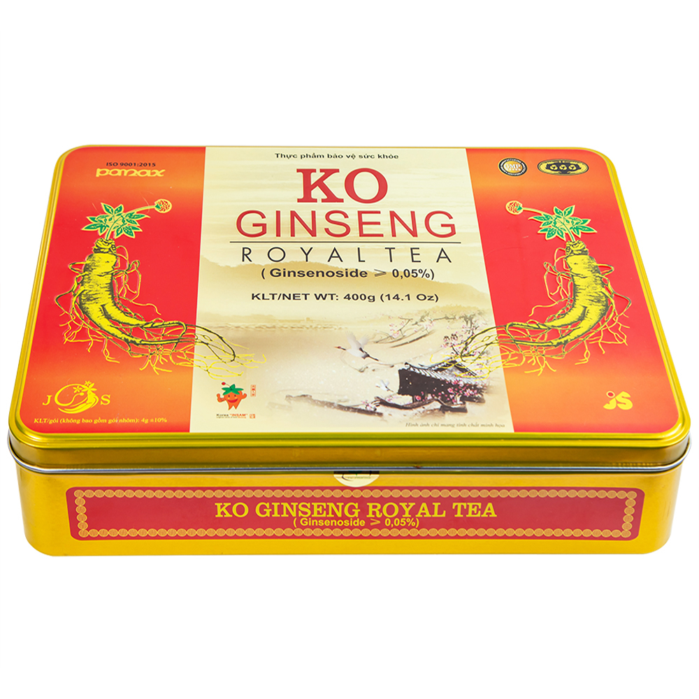 Hình ảnh Trà nhân sâm KO Ginseng Royal Tea tăng cường sức khỏe, nâng cao sức đề kháng (10 hộp lẻ x 10 gói x 400g)