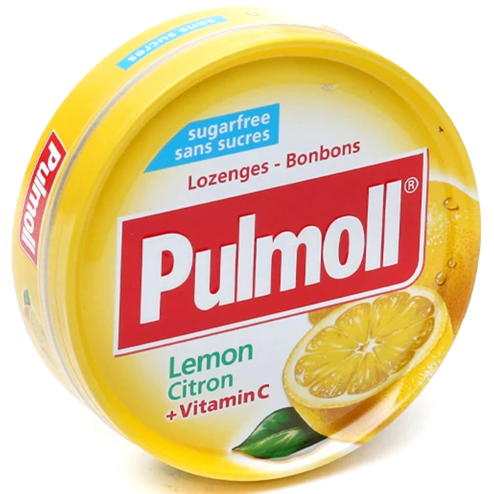 Hình ảnh Kẹo ngậm không đường Pulmoll Citron Vitamin C vị chanh thông cổ, mát họng (45g)