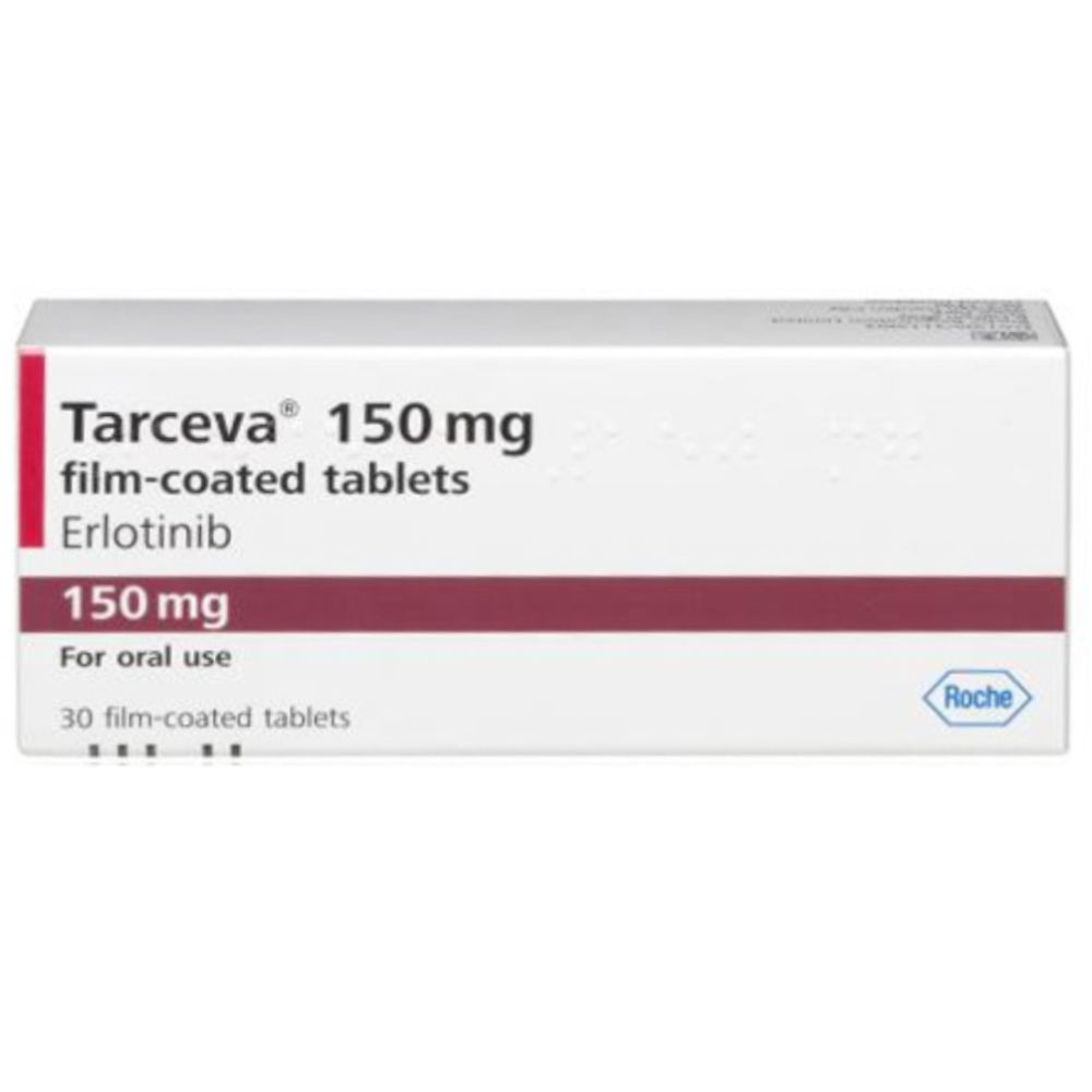 Hình ảnh Thuốc Tarceva 150mg Roche hỗ trợ điều trị ung thư phổi (3 vỉ x 10 viên)