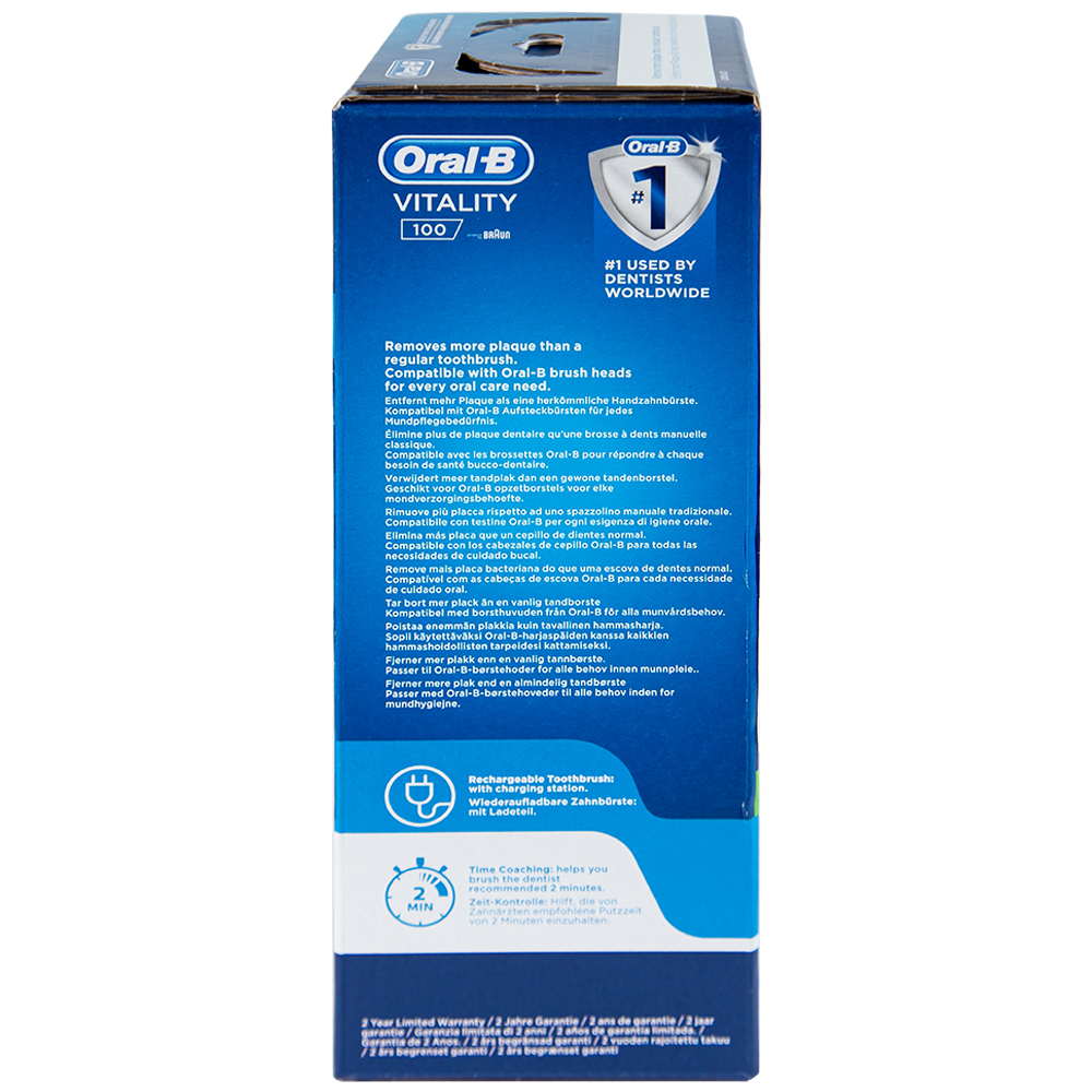 Hình ảnh Bàn chải đánh răng điện Oral-B Vitality CrossAction White D100.413.1 loại bỏ được mảng bám và vết ố trên răng