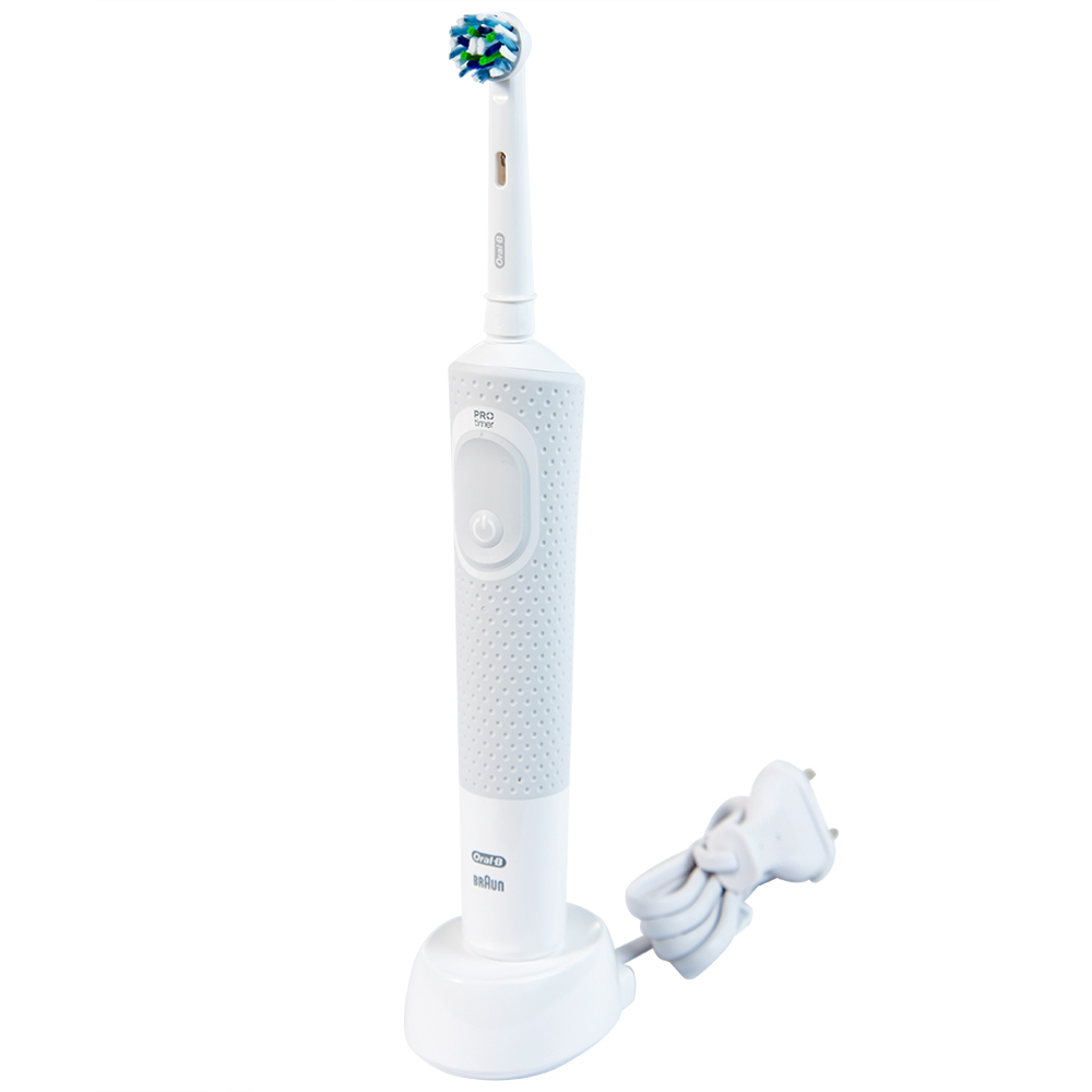 Hình ảnh Bàn chải đánh răng điện Oral-B Vitality CrossAction White D100.413.1 loại bỏ được mảng bám và vết ố trên răng