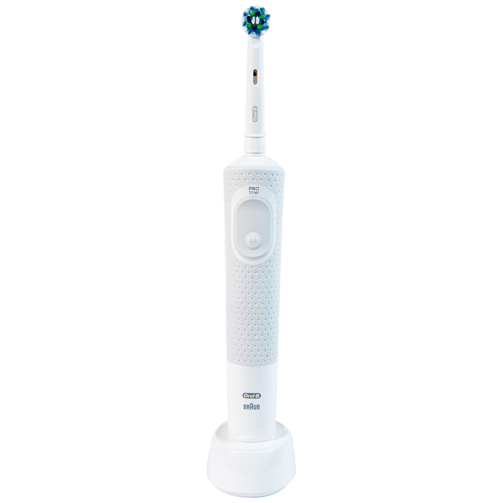 Hình ảnh Bàn chải đánh răng điện Oral-B Vitality CrossAction White D100.413.1 loại bỏ được mảng bám và vết ố trên răng