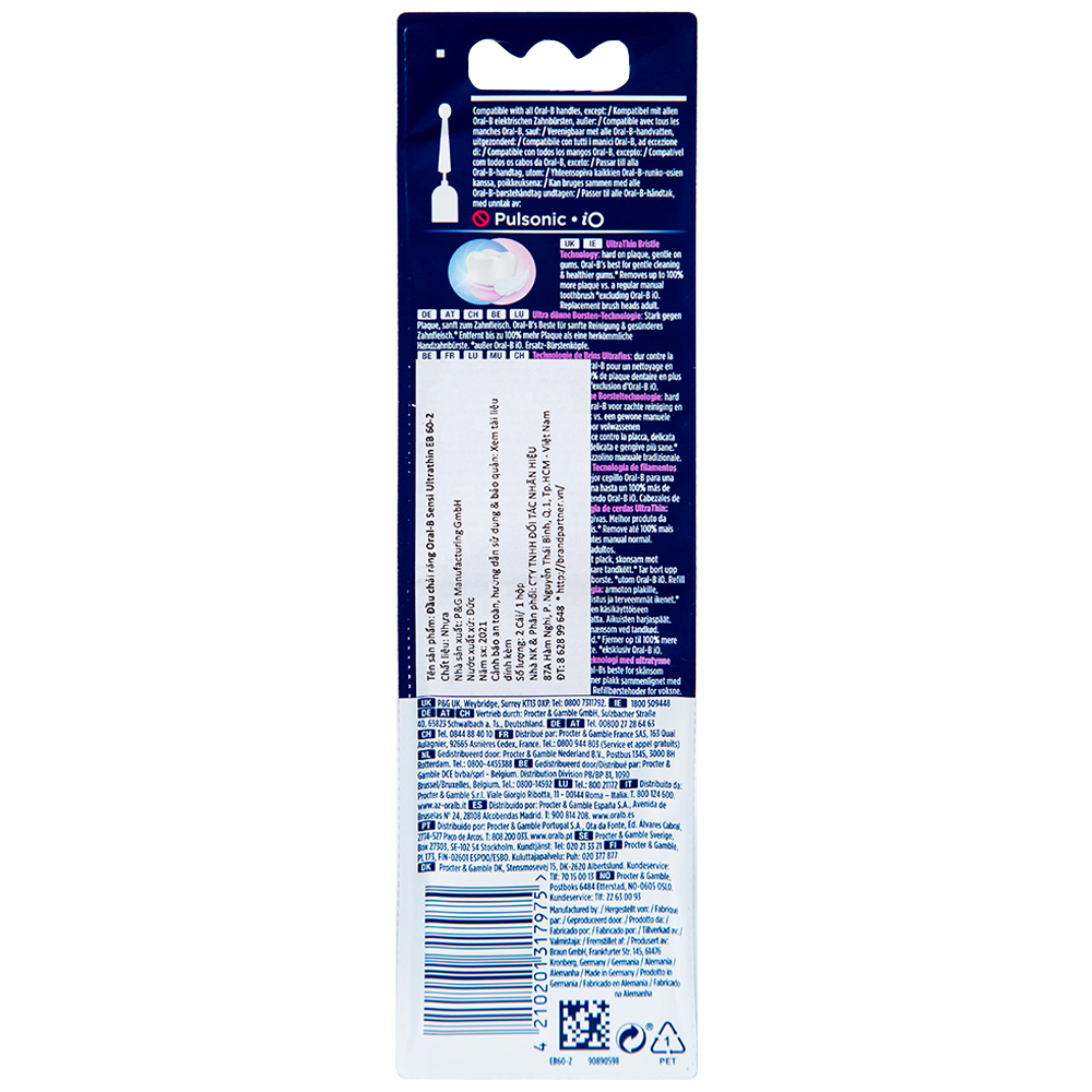 Hình ảnh Đầu chải răng Oral-B Sensi Ultrathin EB 60-2