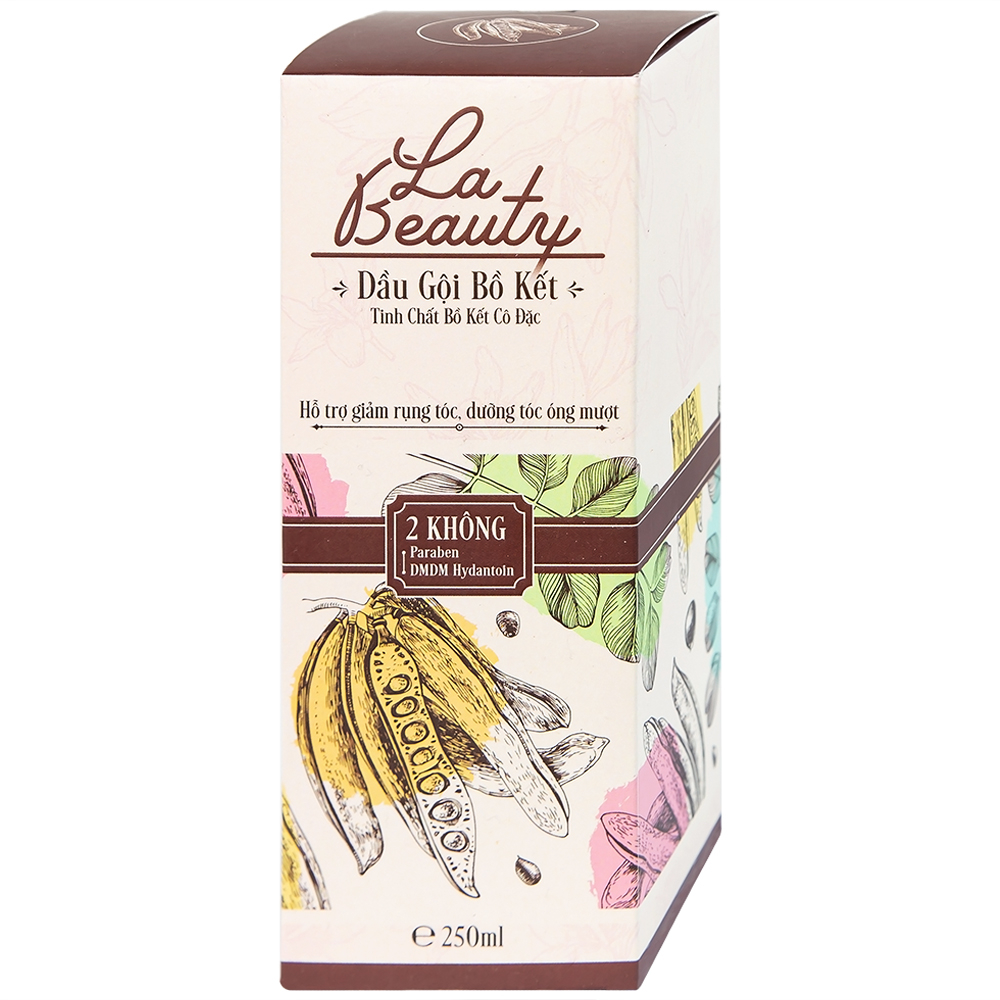 Hình ảnh Dầu gội bồ kết La Beauty loại bỏ dầu nhờn, ngăn nấm, gàu, phục hồi hư tổn, giảm gãy rụng (250ml)