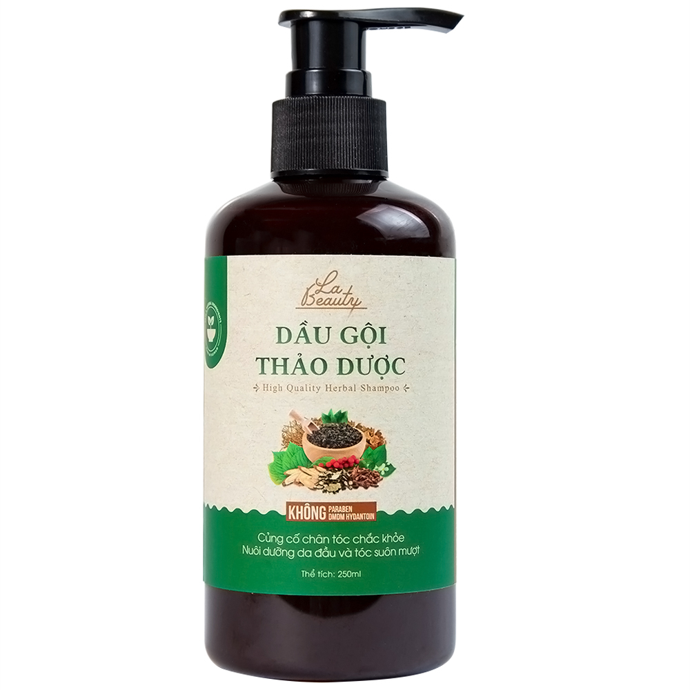 Hình ảnh Dầu gội thảo dược La Beauty loại bỏ dầu nhờn trên da đầu, ngăn nấm, gàu và giảm gãy rụng (250ml)