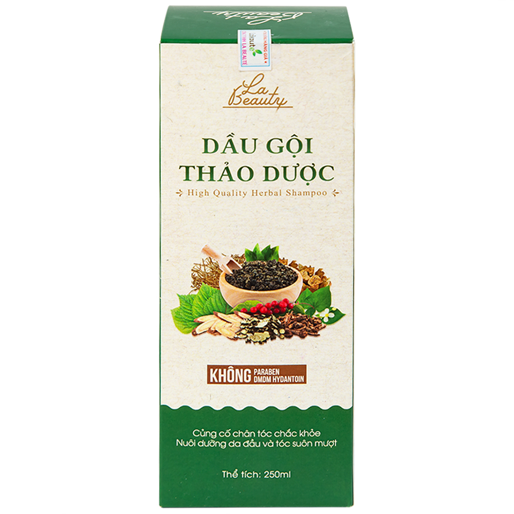 Hình ảnh Dầu gội thảo dược La Beauty loại bỏ dầu nhờn trên da đầu, ngăn nấm, gàu và giảm gãy rụng (250ml)