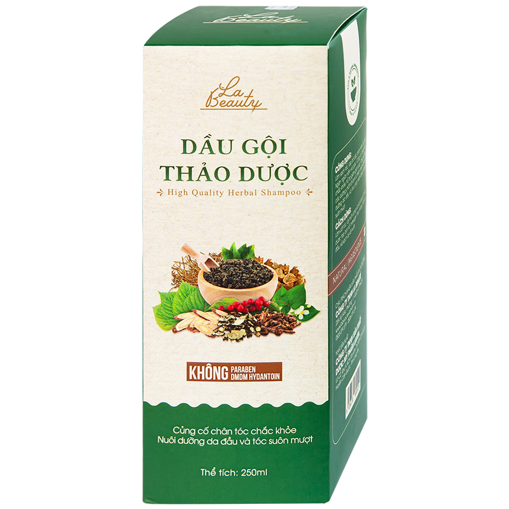 Hình ảnh Dầu gội thảo dược La Beauty loại bỏ dầu nhờn trên da đầu, ngăn nấm, gàu và giảm gãy rụng (250ml)