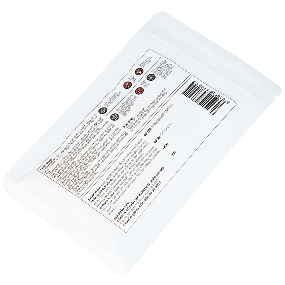 Hình ảnh Khăn hạ sốt DR.Papie 0+ hỗ trợ hạ nhiệt giảm sốt (5 túi x 5 khăn)
