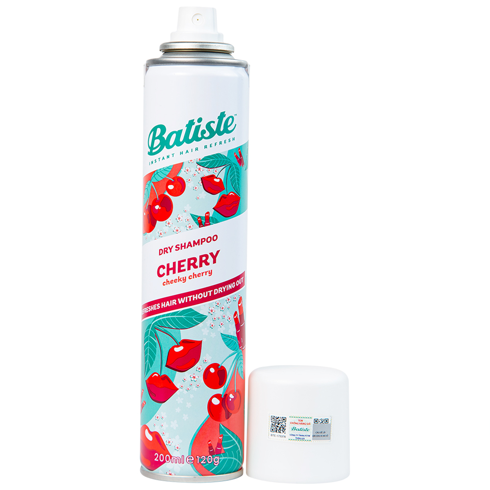 Hình ảnh Dầu gội khô Batiste hương anh đào Dry Shampoo Fruity And Cheeky Cherry (200ml)