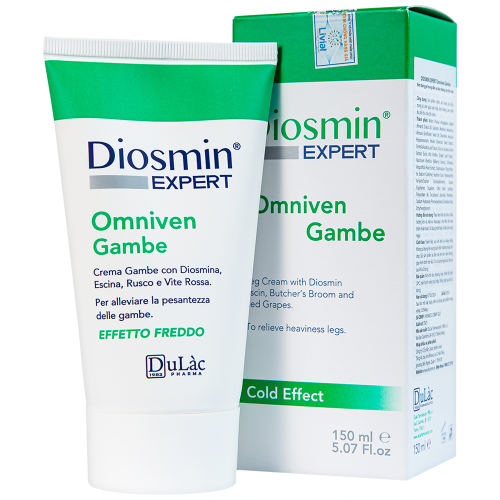 Hình ảnh Gel Diosmin Expert Omniven Gambe hỗ trợ phục hồi tình trạng suy giãn tĩnh mạch chân (150ml)