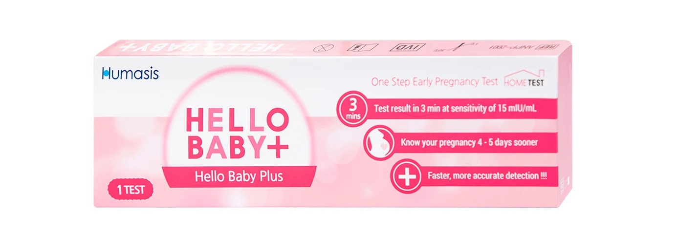 Hình ảnh Que thử thai Hello Baby Plus Humasis cho kết quả nhanh trong 3 phút (1 que) 