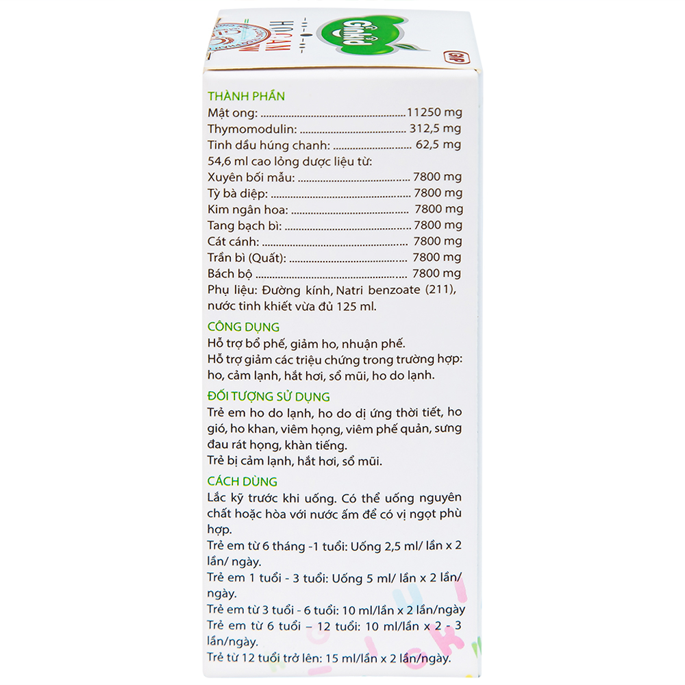 Hình ảnh Siro Ginkid Ho Cam NEW 80ml hỗ trợ bổ phế, giảm ho, nhuận phế