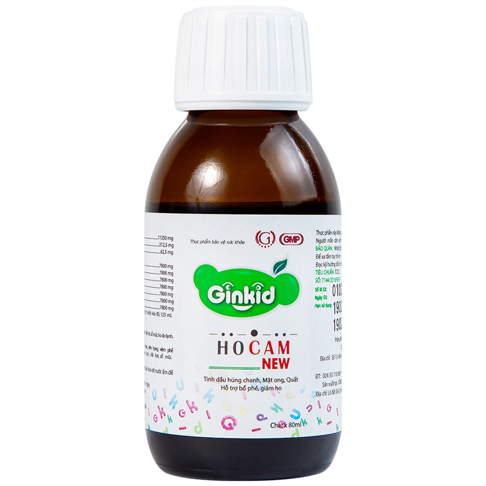 Hình ảnh Siro Ginkid Ho Cam NEW 80ml hỗ trợ bổ phế, giảm ho, nhuận phế