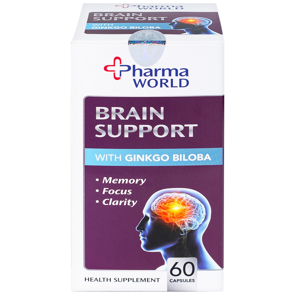 Hình ảnh Viên uống Brain Support Pharma World hỗ trợ sức khỏe cho não (60 viên)
