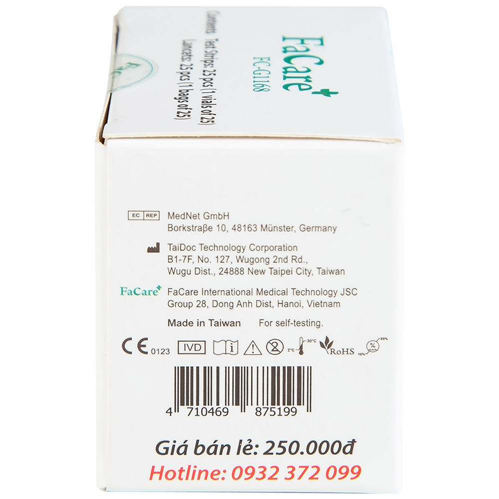Hình ảnh Que thử đường huyết FaCare TD-4277 And FC-G168 (25 cái)