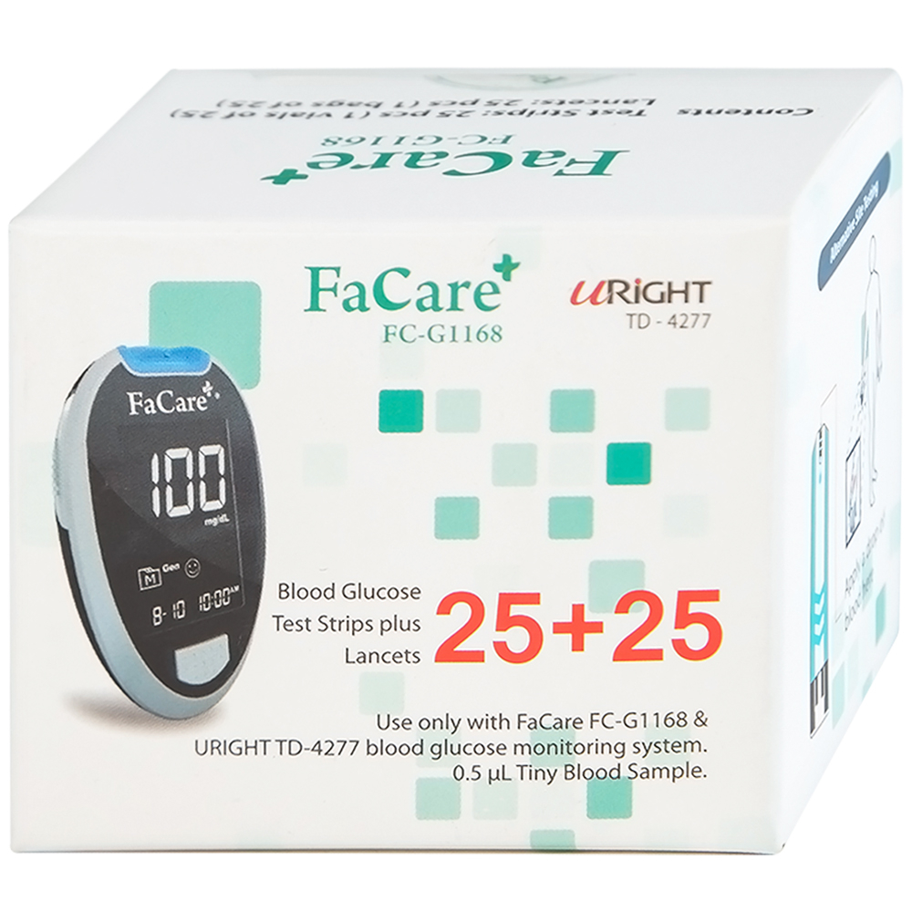 Hình ảnh Que thử đường huyết FaCare TD-4277 And FC-G168 (25 cái)
