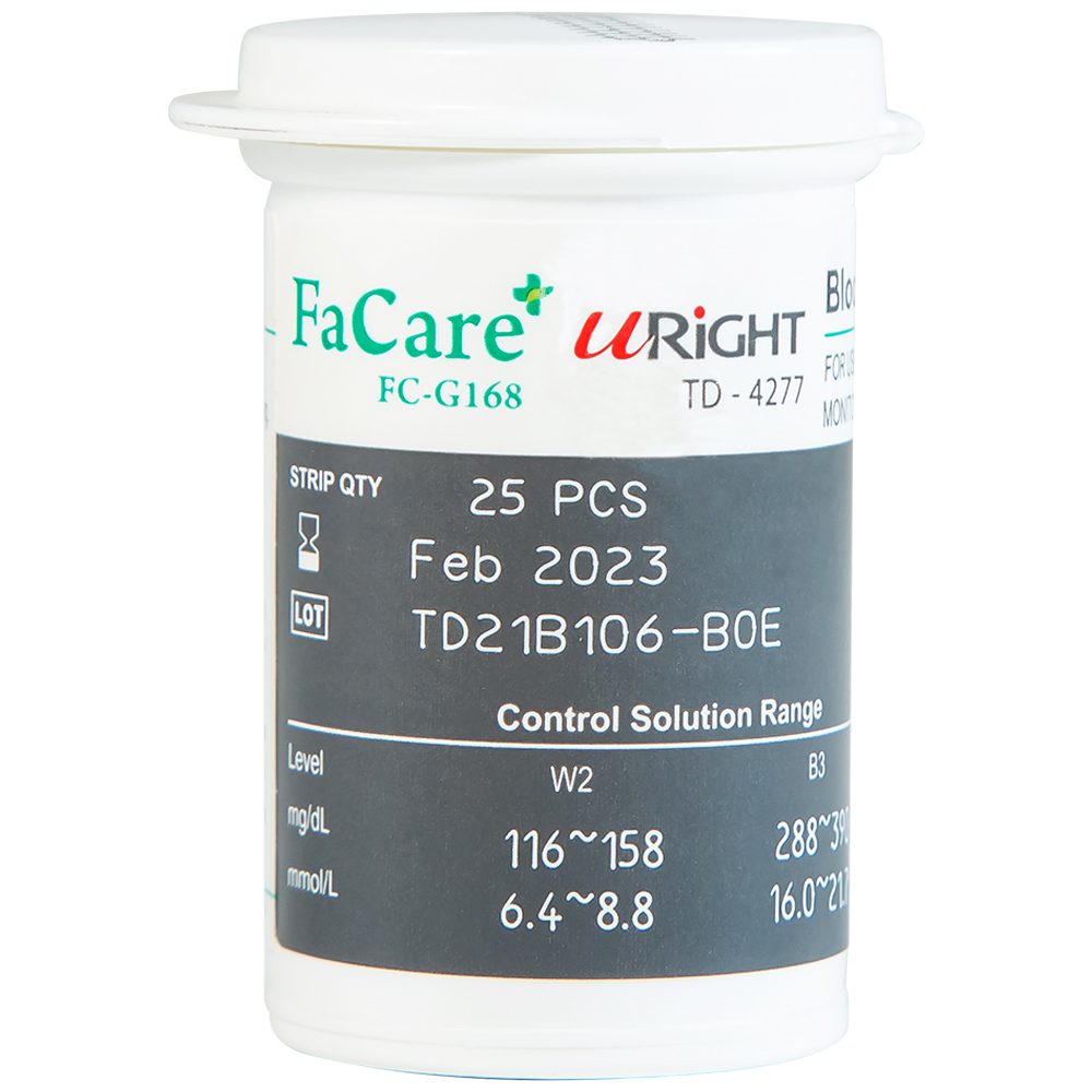 Hình ảnh Que thử đường huyết FaCare TD-4277 And FC-G168 (25 cái)
