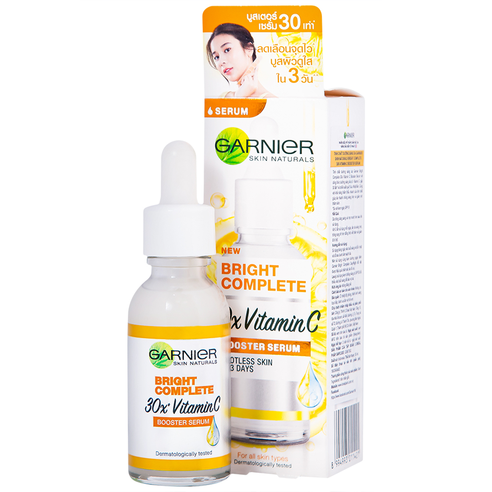 Hình ảnh Tinh chất dưỡng sáng da Garnier Skin Naturals Bright Complete 30x Vitamin C Booster Serum (30ml)