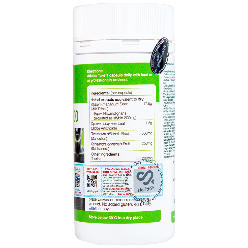 Hình ảnh Viên uống Liver Tonic 17500 GoodHealth hỗ trợ giải độc gan (60 viên)