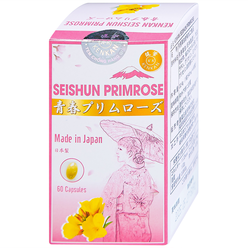 Hình ảnh Viên uống Kenkan Seishun Primrose cải thiện các triệu chứng của phụ nữ tiền mãn kinh (60 viên)