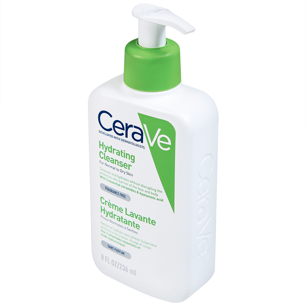 Hình ảnh Sữa rửa mặt Cerave Hydrating Cleanser giúp làm sạch sâu dành cho da thường, da khô (236ml)